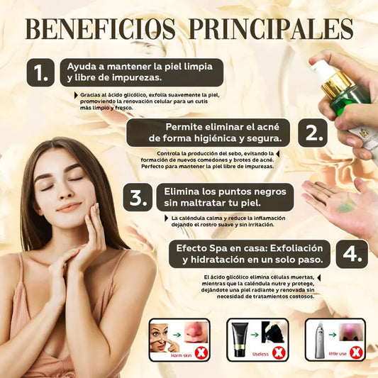 REMOVEDOR DE PUNTOS NEGROS Y ACNE - Validado al 100% - FRASCO GRANDE ( 120 ml)